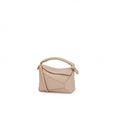 Loewe Mini Puzzle in Grained Calfskin -Beige