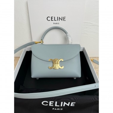 Celine Teen Nino Bag in Smooth Calfskin-Light blue
