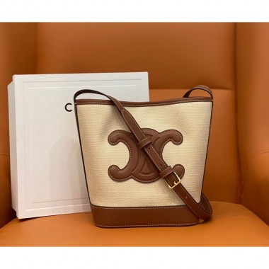 Celine Small Bucket Cuir Triomphe 