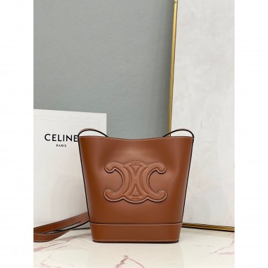 Celine Small Bucket Cuir Triomphe In Smooth Calfskin 