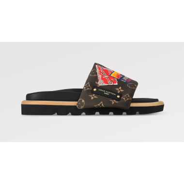 LV Pool Pillow Flat Comfort Mule, Size 35-45