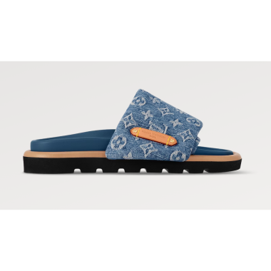 LV Pool Pillow Flat Comfort Mule, Size 35-45