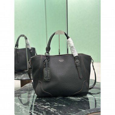 borsa-shopping-large in pelle Black