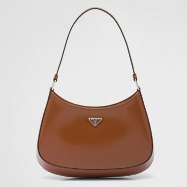 Borsa a spalla Prada Cleo in pelle spazzolata