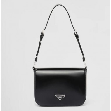 Borsa a spalla in pelle spazzolata