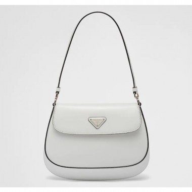 Borsa a spalla Prada Cleo in pelle spazzolata con pattina