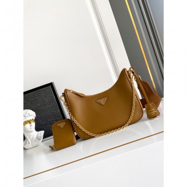 Borsa Prada Re-Edition 2005 in Saffiano-Caramel
