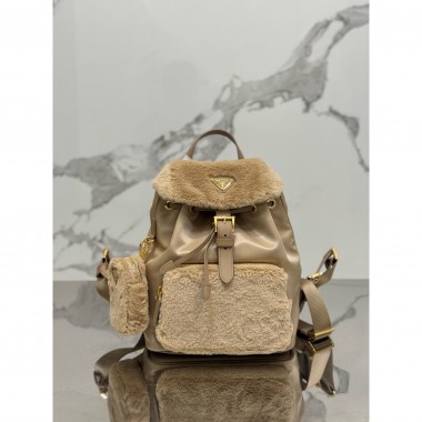 Prada Zaino in Re-Nylon e montone
