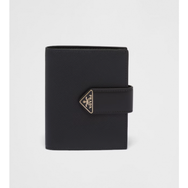 Prada Small Saffiano and smooth leather wallet