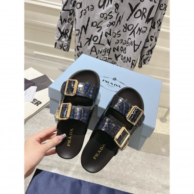Prada  Leather strap slides,  Size 35-45