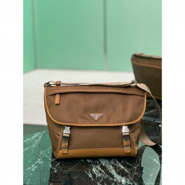 Prada Large Re-Nylon and Leather shoulder bag