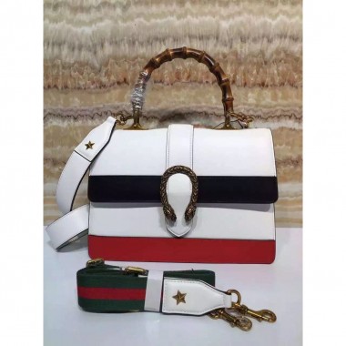 Dionysus large leather bag, white 