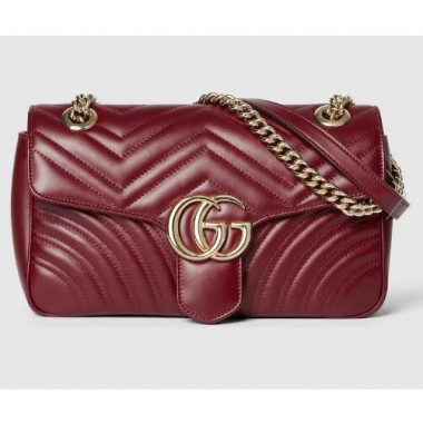Gucci GG Marmont Small Shoulder Bag-Rosso Ancora Red