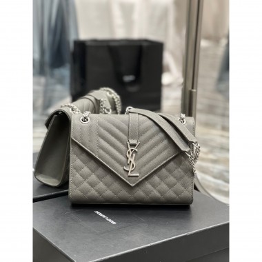 YSL Envelope Borsa Media In Grained Pelle  