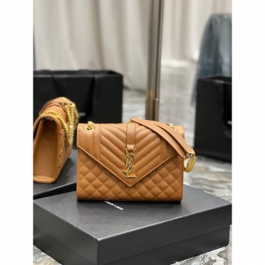 YSL Envelope Borsa Media In Grained Pelle  