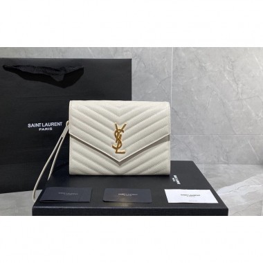 YSL clutch monogram in pelle  