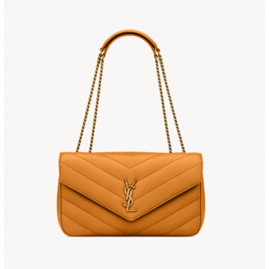 Saint Laurent Loulou Medium in matelasse lambskin-Sunflower