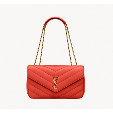 Saint Laurent Loulou Medium in matelasse lambskin- CELOSIA