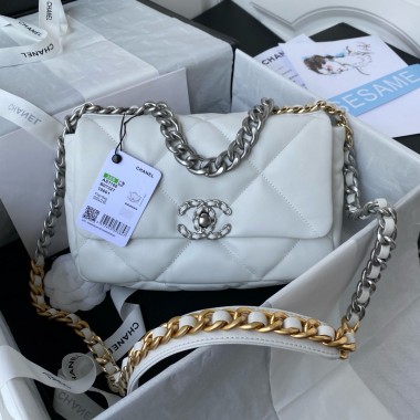 Borsa Chanel 19 Medio-White