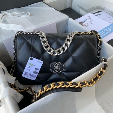 Chanel Pelle Borsa 19 Grande -Black