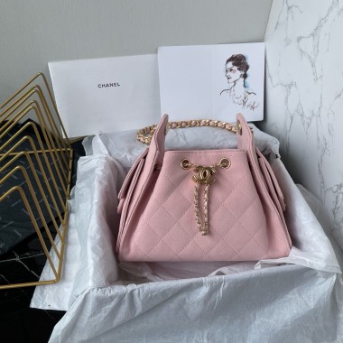 Chanel 25 Mini Bag in Suede Calfskin-Pink