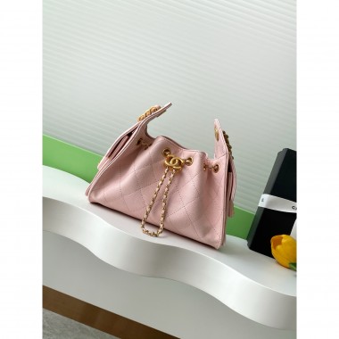 Chanel 25 Mini Bag in Grained Calfskin-Pink