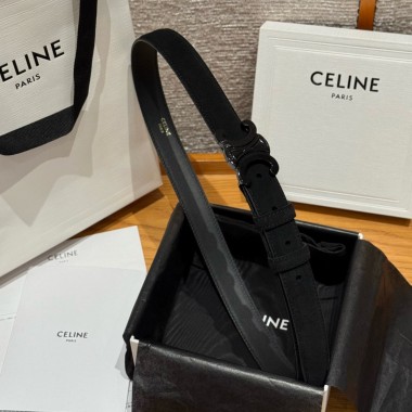 Cintura celine Triomphe Buckle 25mm in Suede Calfskin
