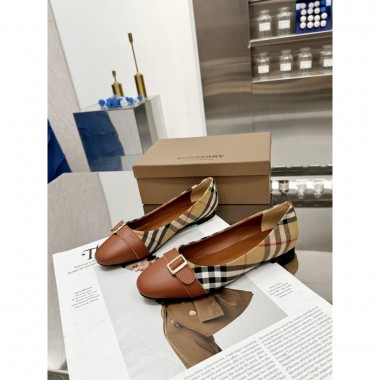 Burberry Check and leather Ballerinas , Size 35-42