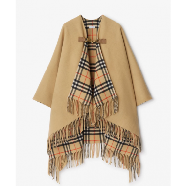 Burberry Reversible Check Wool Cape 