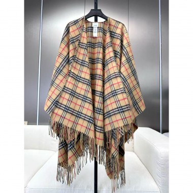 Burberry Classic Check Wool Cape 
