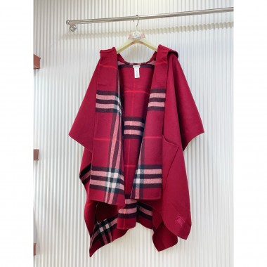 Burberry Reversible Check and Cashmere Hooded Cape 