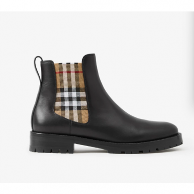 Burberry Check and leather Chelsea Boot , Size 35-41