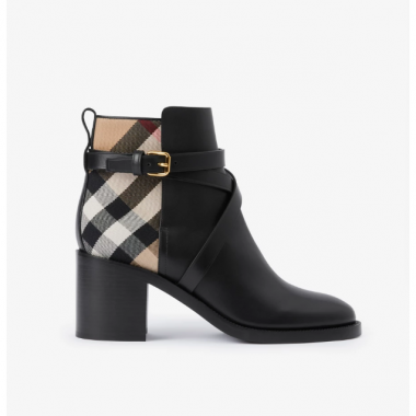 Burberry Check and leather Boot , Size 35-41