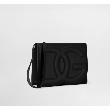 Dolce Gabbana Calfskin DG logo crossbody bag-Black