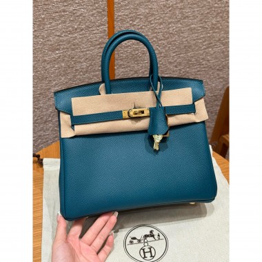 Hermes Birkin 25 /  30  in Epsom Leather-Vert Bosphore