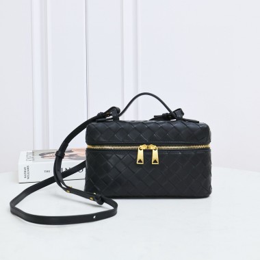 Black Intrecciato leather Bang Bang Vanity Case 