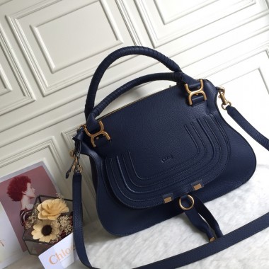 Borsa media Chloe Marcie-Navy Blue