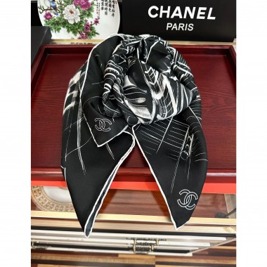 Chanel Square Silk Scarf 90cm