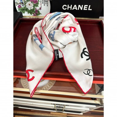 Chanel Square Silk Scarf 90cm