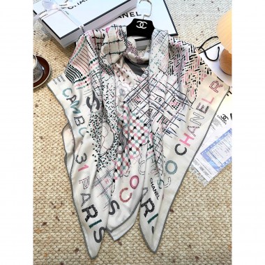 Chanel Silk and Wool Shawl 