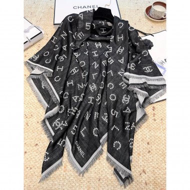 Chanel Silk and Wool Shawl 