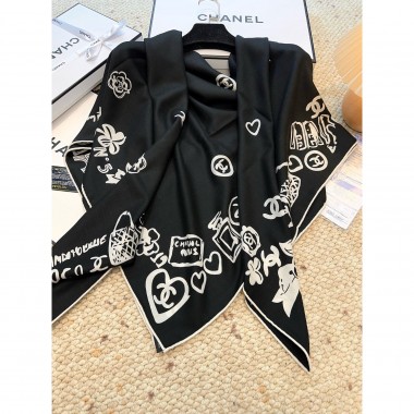 Chanel Silk and Wool Shawl 