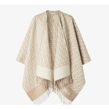 Fendi Wool and Cashmere FF Poncho