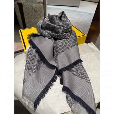 Fendi Silk and Wool FF Shawl
