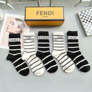 Fendi socks ( 5 pairs)
