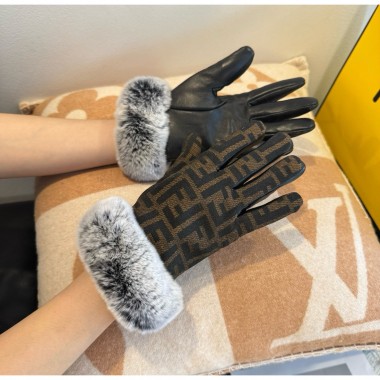 Fendi leather Gloves