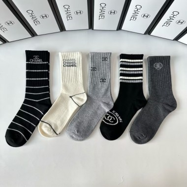 Chanel socks ( 5 pairs)