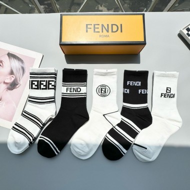 Fendi socks ( 5 pairs)