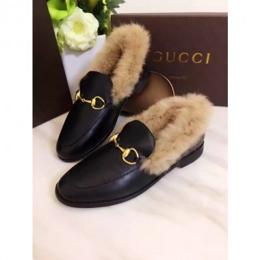 GG fur lady's shoes- 4 colors available