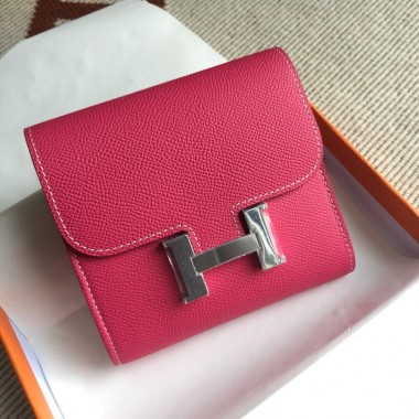 1:1 Hermes Constance Compact Wallet in epsom leather